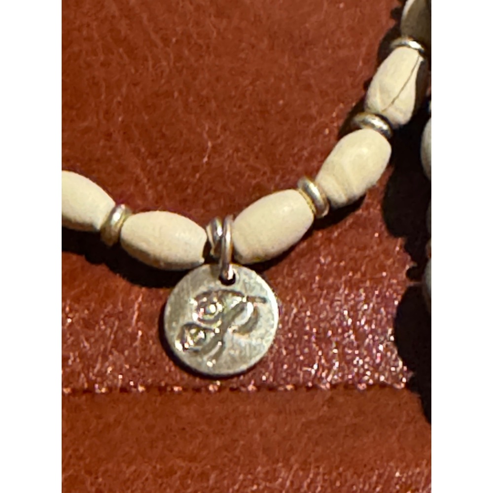 Plunder Design Beaded Stretch Bracelet Set Gold Tone Grey Cream Boho Stackable - Picture 2 of 2